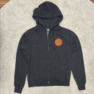 Santa Cruz Women’s Charcoal Zip-Up Hoodie